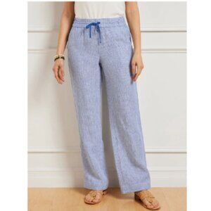 Talbots Linen Blend Wide Leg Pull-On Pants (NWOT) - Size MP